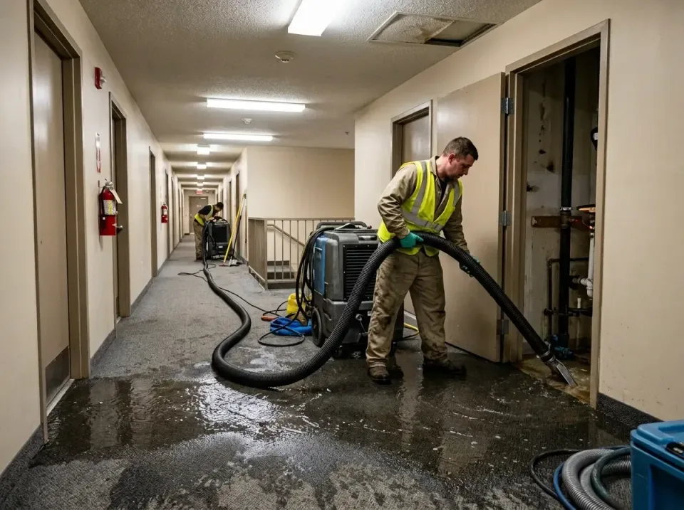 multi-unit-apartment-hallway-f-005 — frequently asked questions, Emergency Burst Pipe Water Extraction & Removal in Bay Pine…